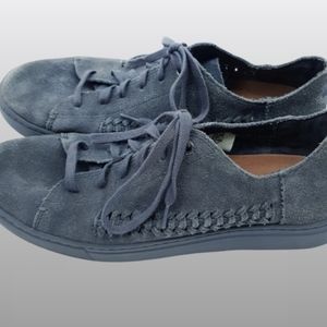Toms Lenox All Grey Suede Sneakers Tennis Shoes Women's Size 11